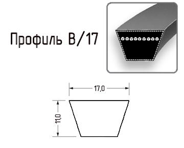 Клиновой ремень B (Б) HIMPT Lp 1280 / Li 1240