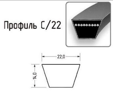 Клиновой ремень C (В) HIMPT Lp 2903 / Li 2845